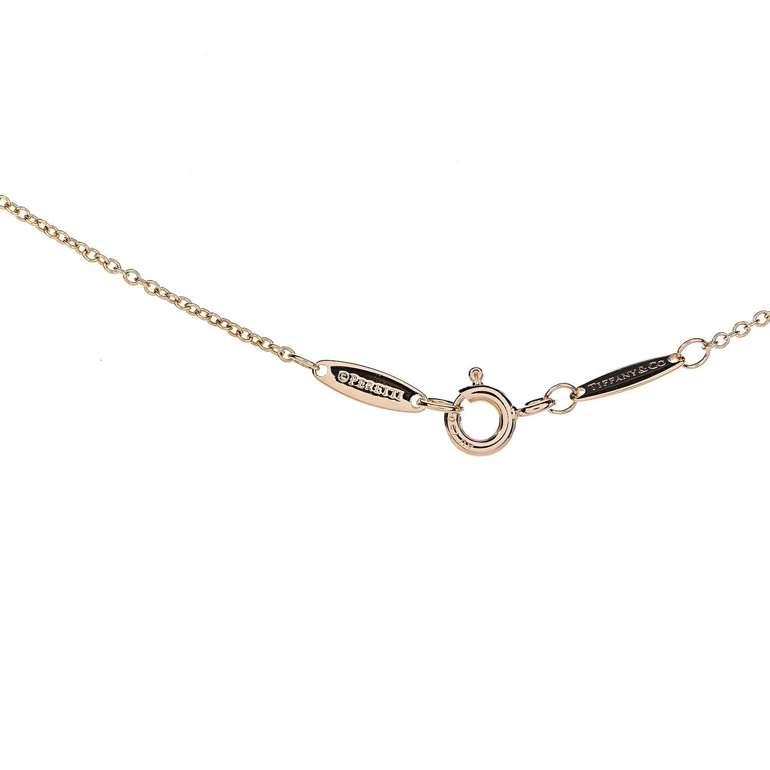 Tiffany 18K Yellow Gold Diamond .21ct Elsa Peretti Diamonds by the Yard Pendant Necklace 7 of 9
