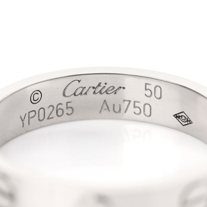 Cartier 18K White Gold 3.5mm LOVE Wedding Band Ring 50 5.25 4 of 5