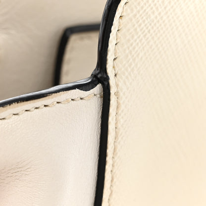 Prada Saffiano Soft Calfskin Front Pocket Zippered Tote White 15 of 20