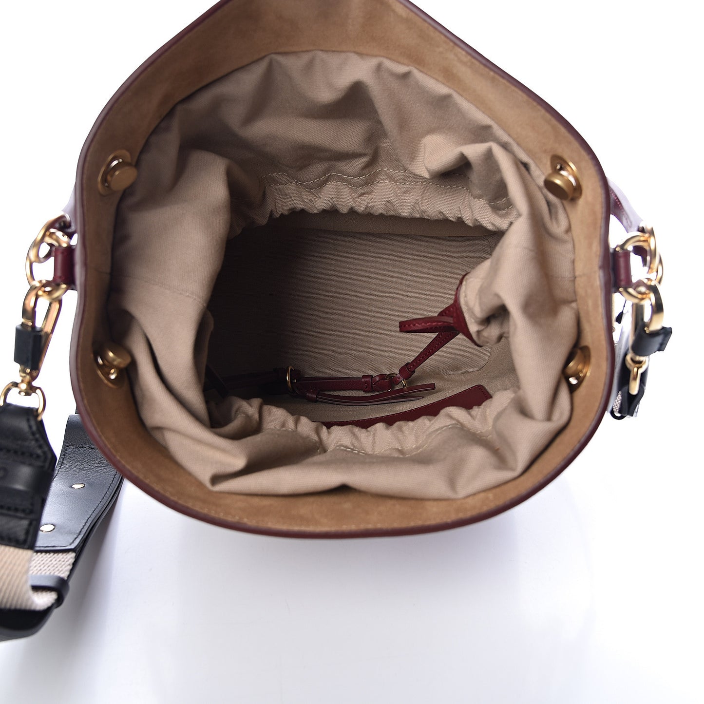 Smooth Calfskin Medium Roy Bucket Bag Plum Purple