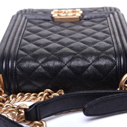 Chanel Caviar Quilted North South Boy Flap Black 12 of 15