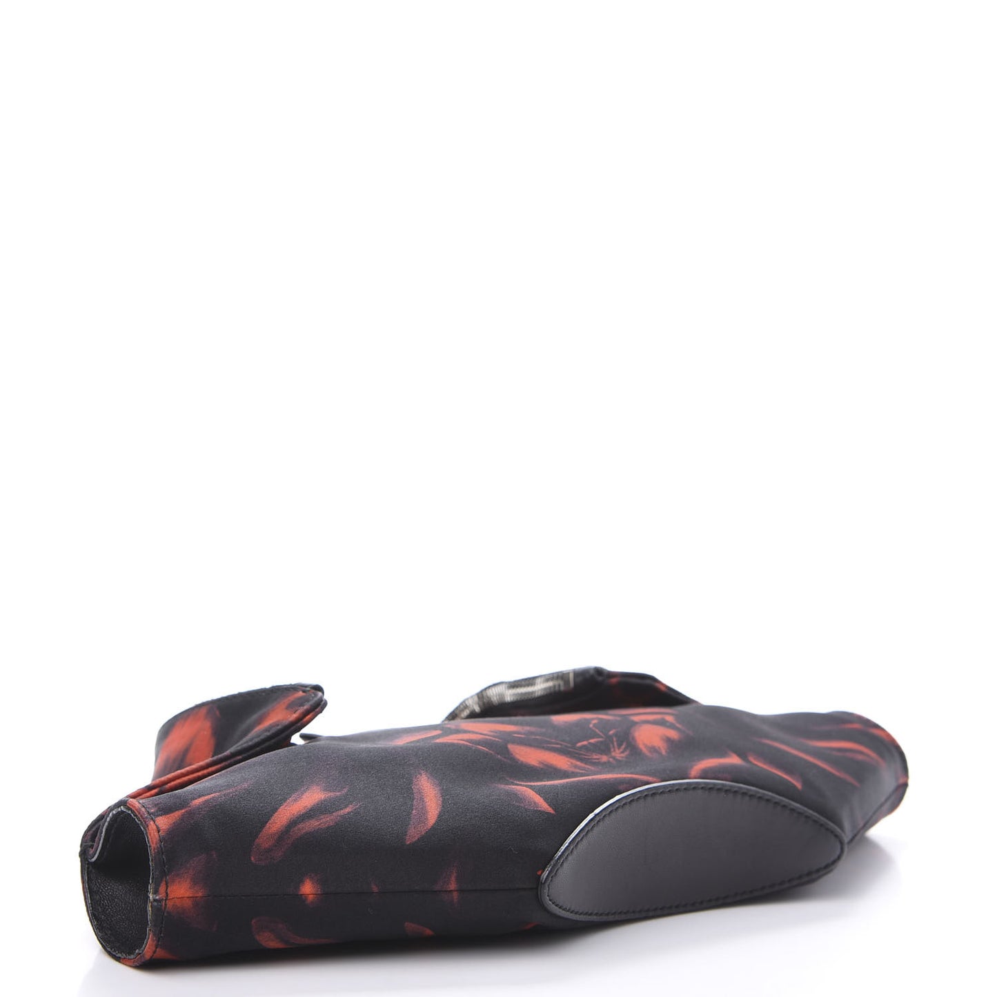 Silk Night Flowers De Manta Clutch Red Black