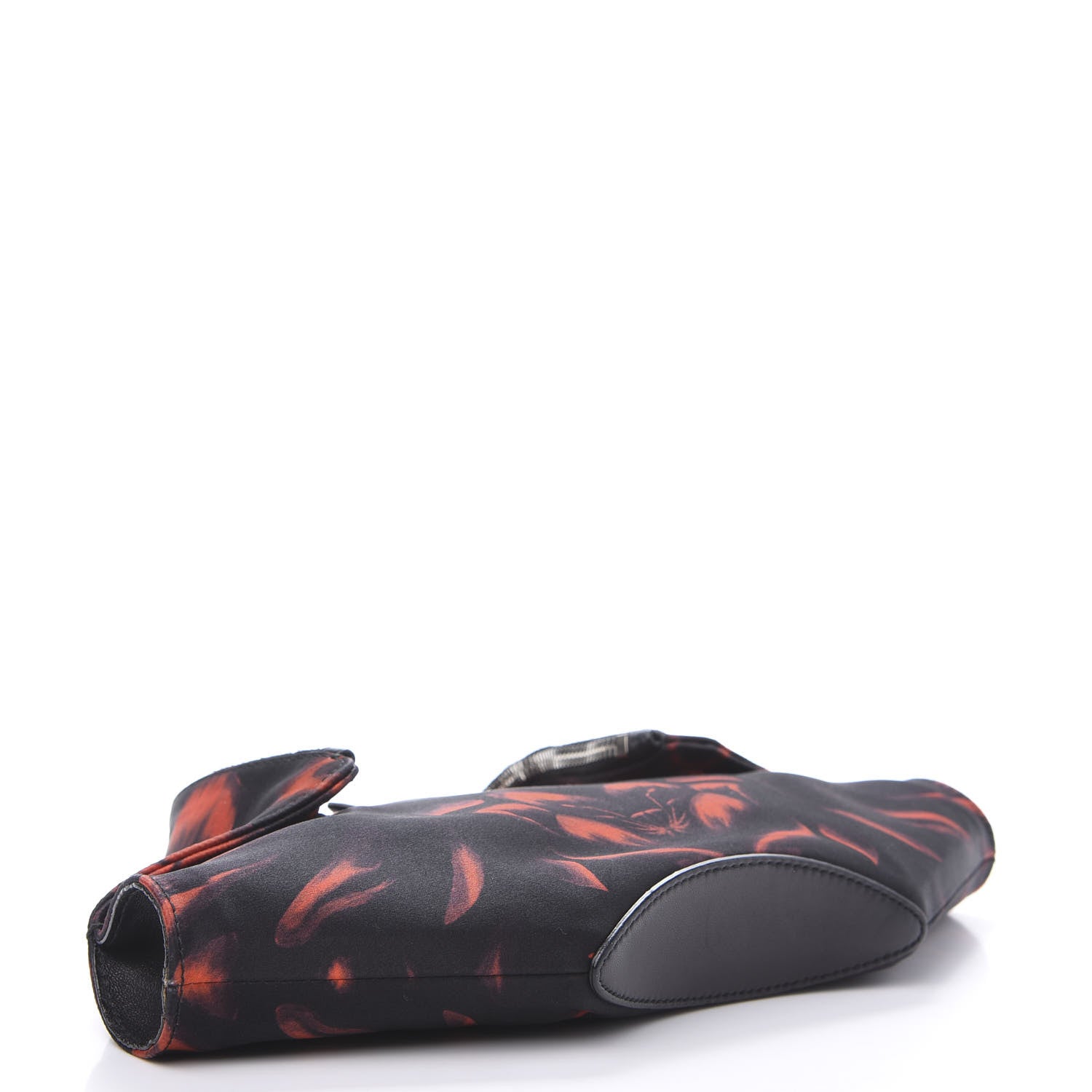 Alexander McQueen Silk Night Flowers De Manta Clutch Red Black 4 of 12