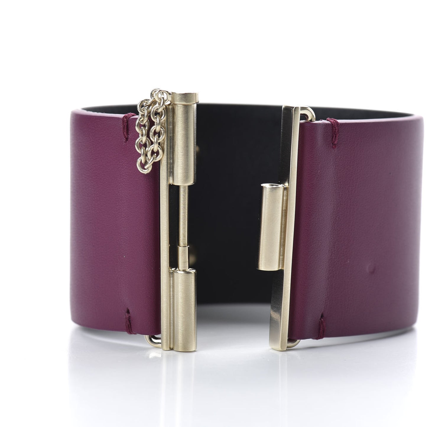 Calfskin CC Wide Cuff M Dark Pink