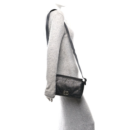 Balenciaga Arena Calfskin Small Monaco Flap Bag Black 2 of 10