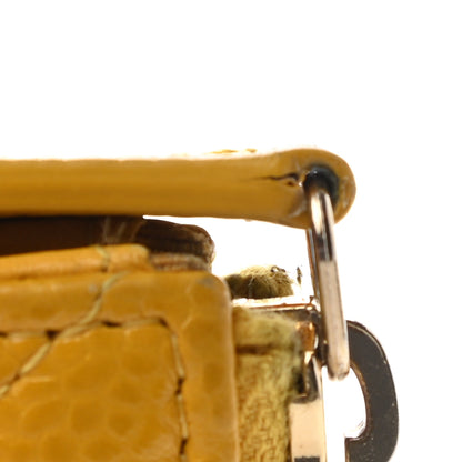Chanel Caviar Quilted Key Holder Case Yellow 9 of 9