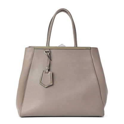 Fendi Vitello Elite Large 2Jours Tote Tortora 1 of 12