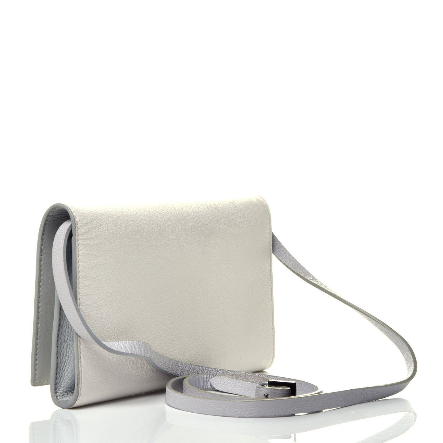 Calfskin Insignia Pouch White