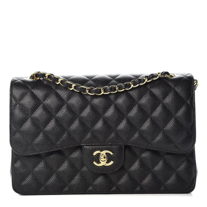 Chanel Caviar Quilted Jumbo Double Flap Black 1 of 9