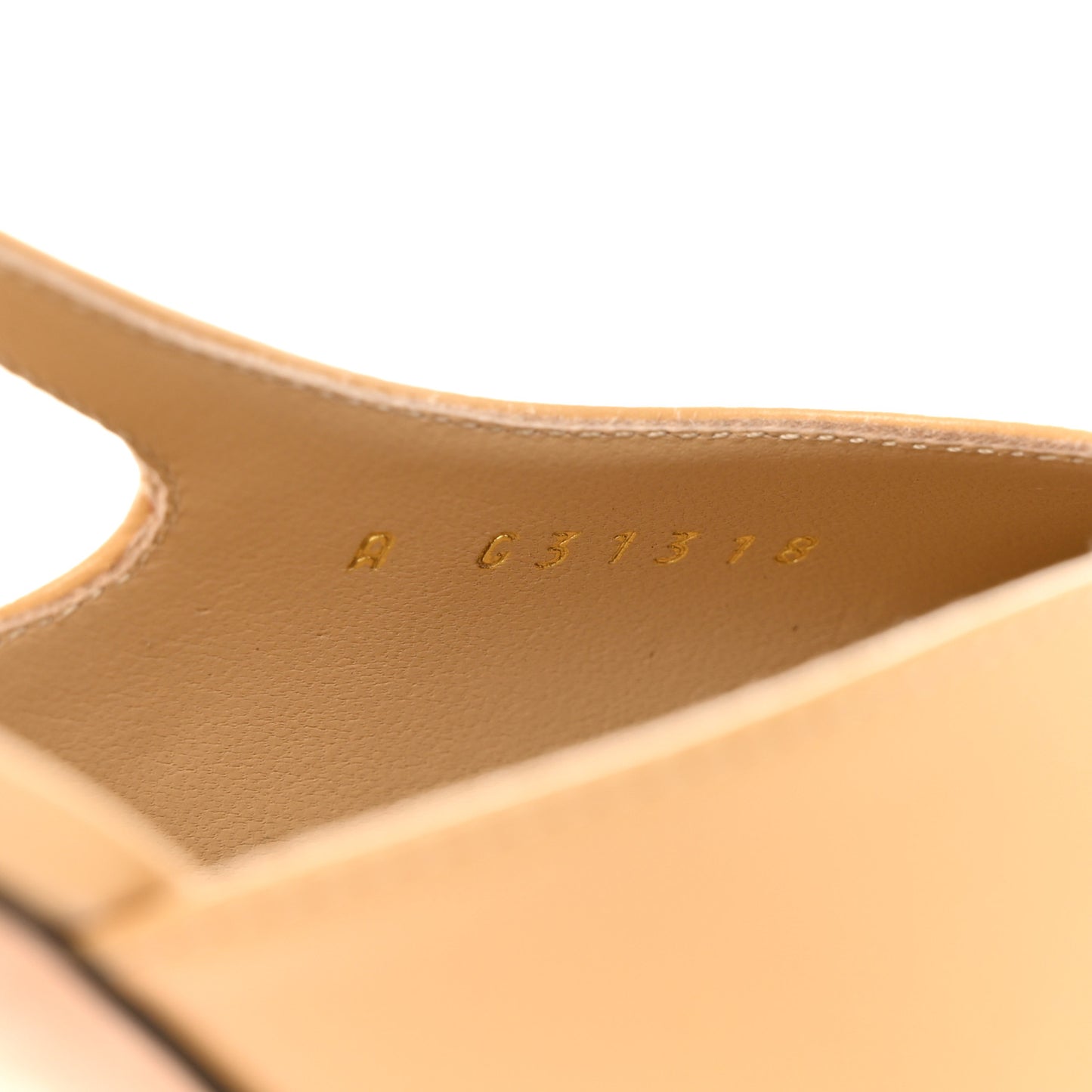 Goatskin Grosgrain Cap Toe CC Slingback Pumps 35.5 Beige Black