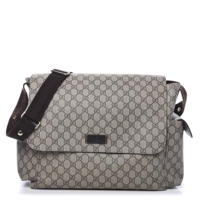 Gucci GG Plus Monogram Messenger Diaper Bag Dark Brown 1 of 12
