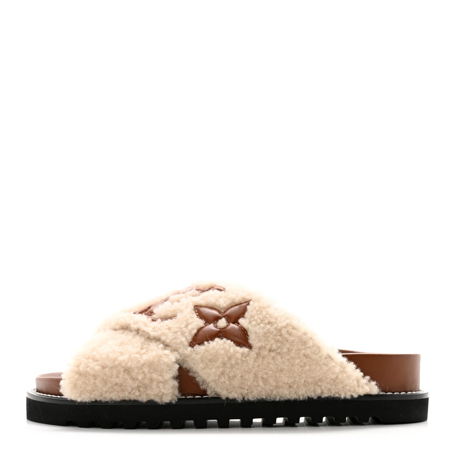 Shearling Paseo Flat Comfort Mule 37 Brown