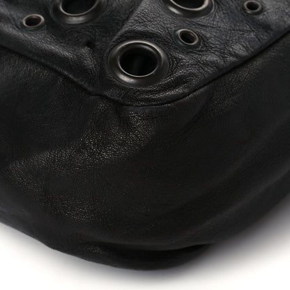 Prada Soft Calfskin Studded Tote Black 8 of 9