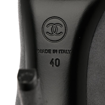 Chanel Suede Cap Toe Pumps 40 Grey Black 8 of 12