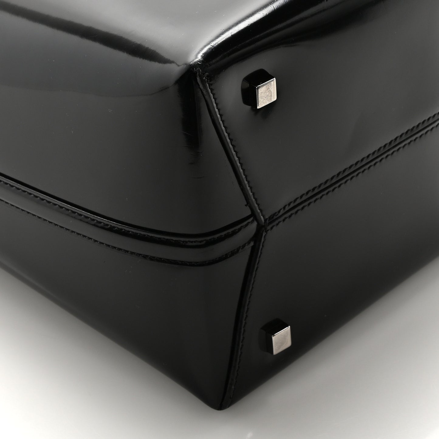 Patent Calfskin Le 37 Bucket Bag Black