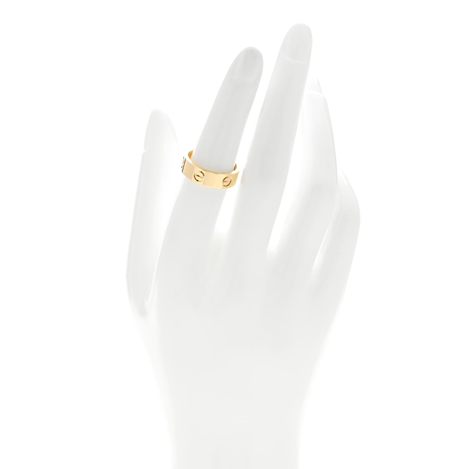 Cartier 18K Yellow Gold 5.5mm LOVE Ring 53 6.5 2 of 5