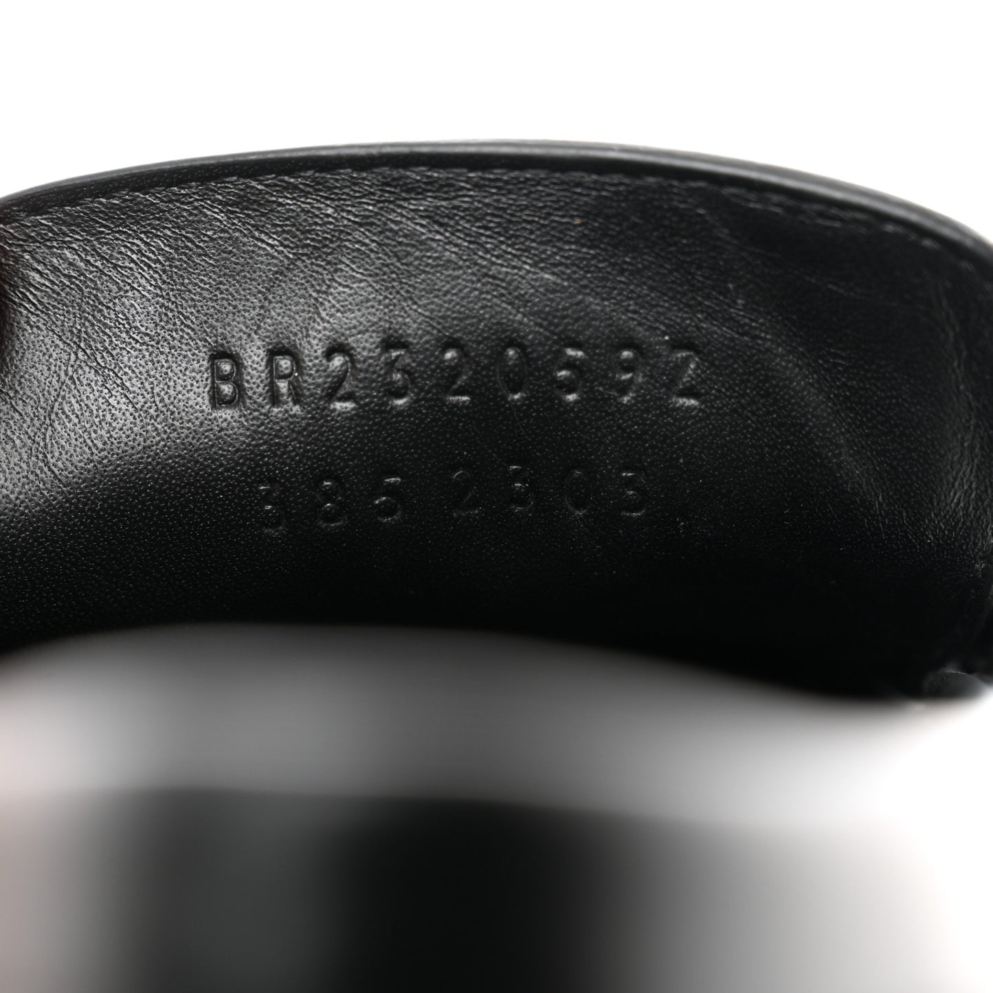 Glazed Calfskin Womens Gentle Loafers 38.5 Black