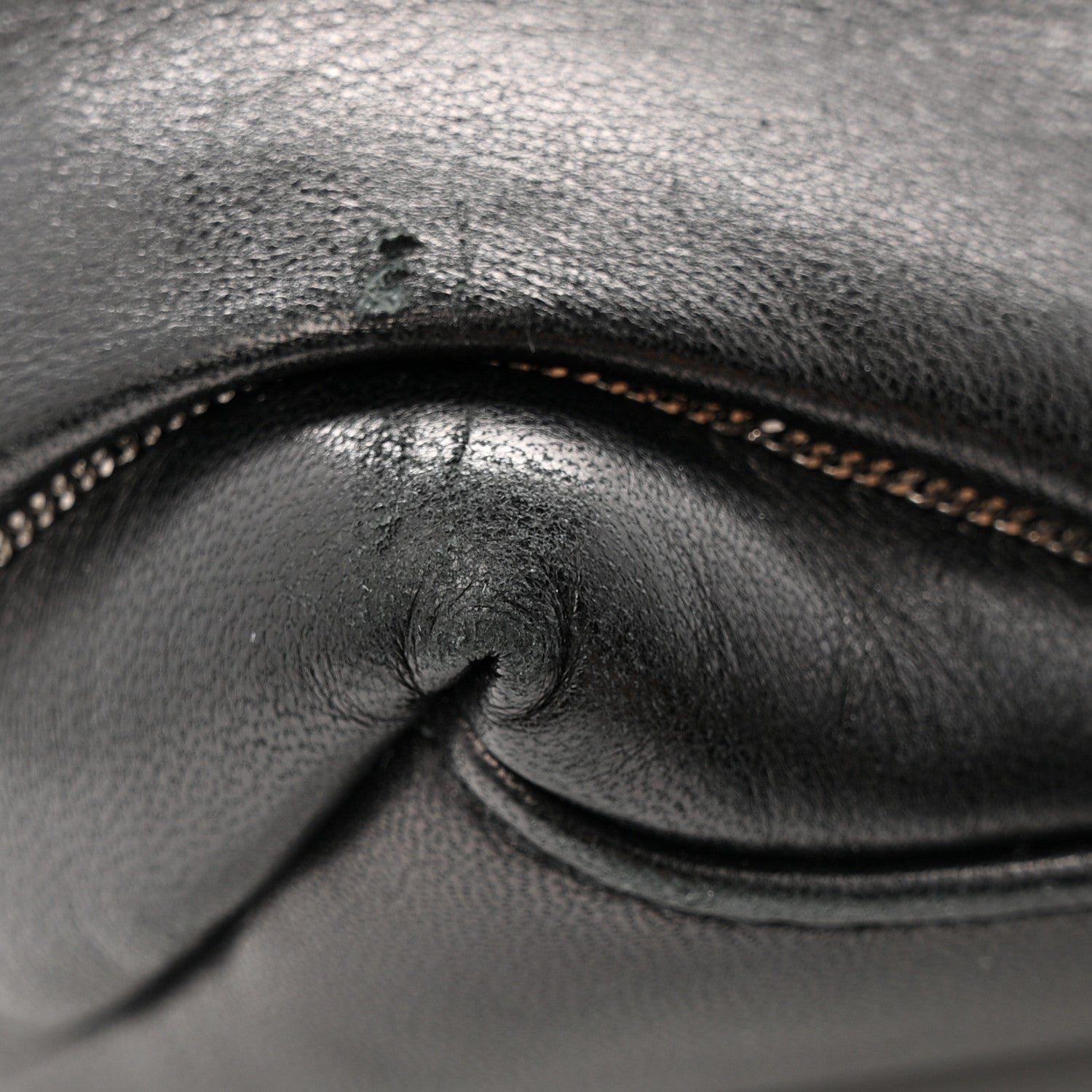 Saint Laurent Lambskin Quilted Metal Small Loulou Puffer Monogram Chain Satchel  Black 11 of 14