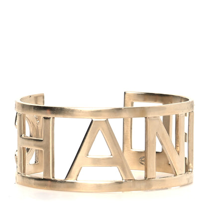 Chanel Metal Logo Cuff Gold 1 of 5