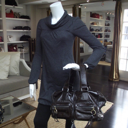 Chloe Crinkled Patent Betty Shoulder Bag Brown 2 of 14