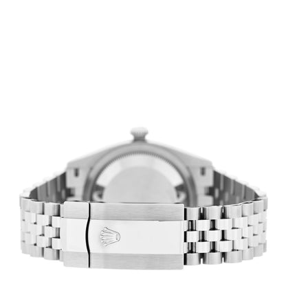 Rolex Stainless Steel 18K White Gold Diamond 36mm Oyster Perpetual Datejust Watch Black 126234 3 of 6