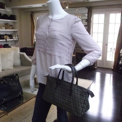 Fendi Zucchino Satchel Brown 2 of 11