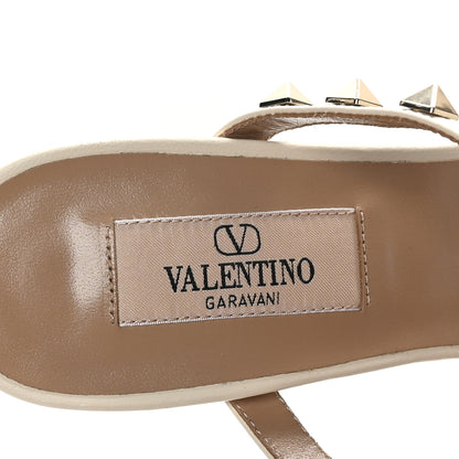 Valentino Garavani Calfskin Nappa Rockstud 60mm Caged Slide Sandals 36.5 Light Ivory 8 of 9