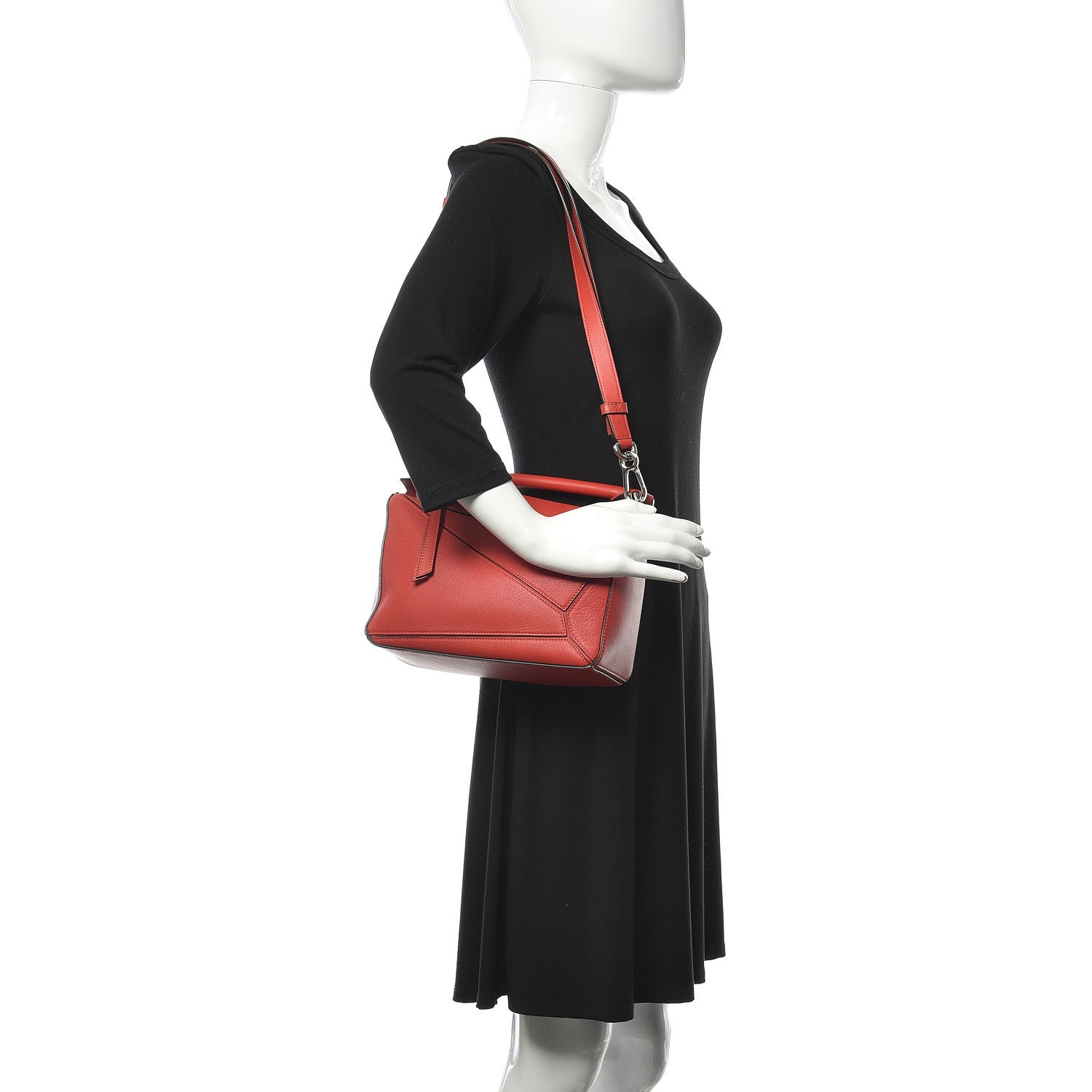 Loewe Calfskin Small Puzzle Bag Pastel Scarlet 2 of 9