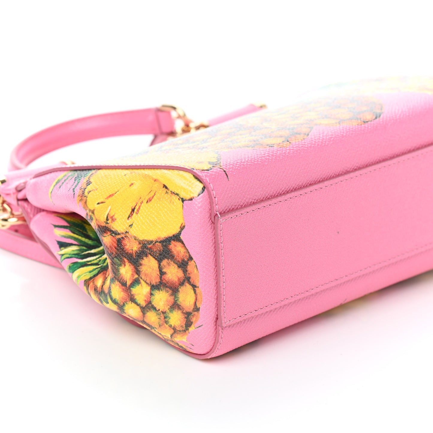 Dauphine Pineapple Print Small Miss Sicily Satchel Rosa