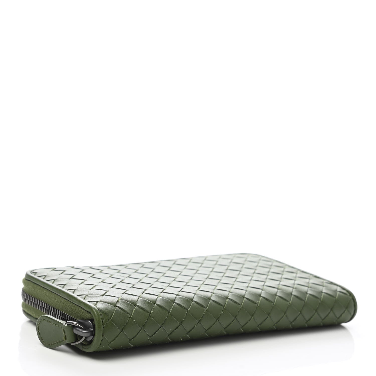 Bottega Veneta Nappa Intrecciato Zip Around Wallet Moss 4 of 9