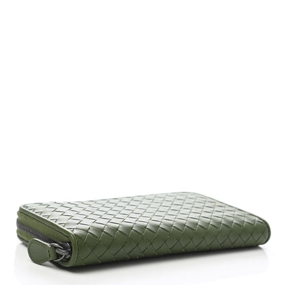 Bottega Veneta Nappa Intrecciato Zip Around Wallet Moss 4 of 9