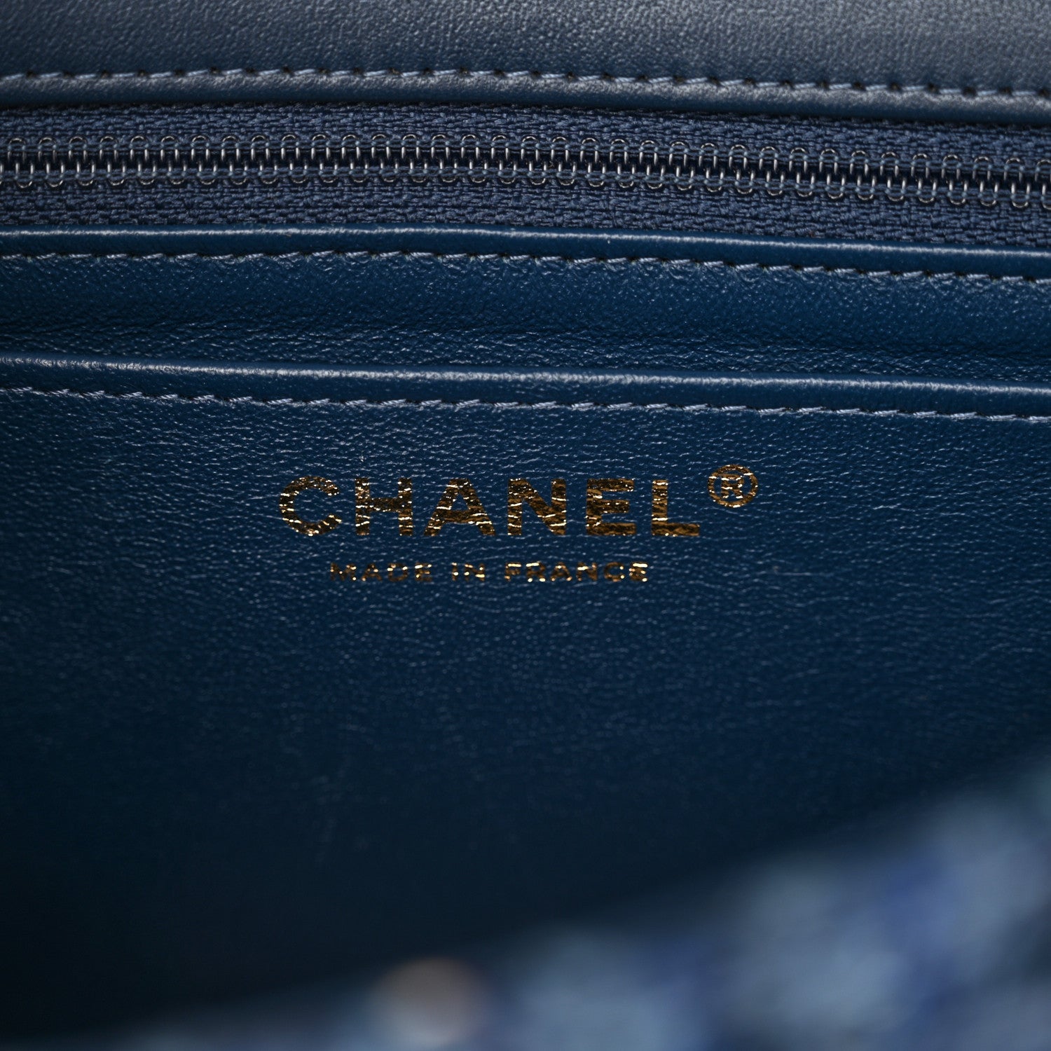 Chanel Tweed Braid Medium Flap Navy Blue Multicolor 6 of 13