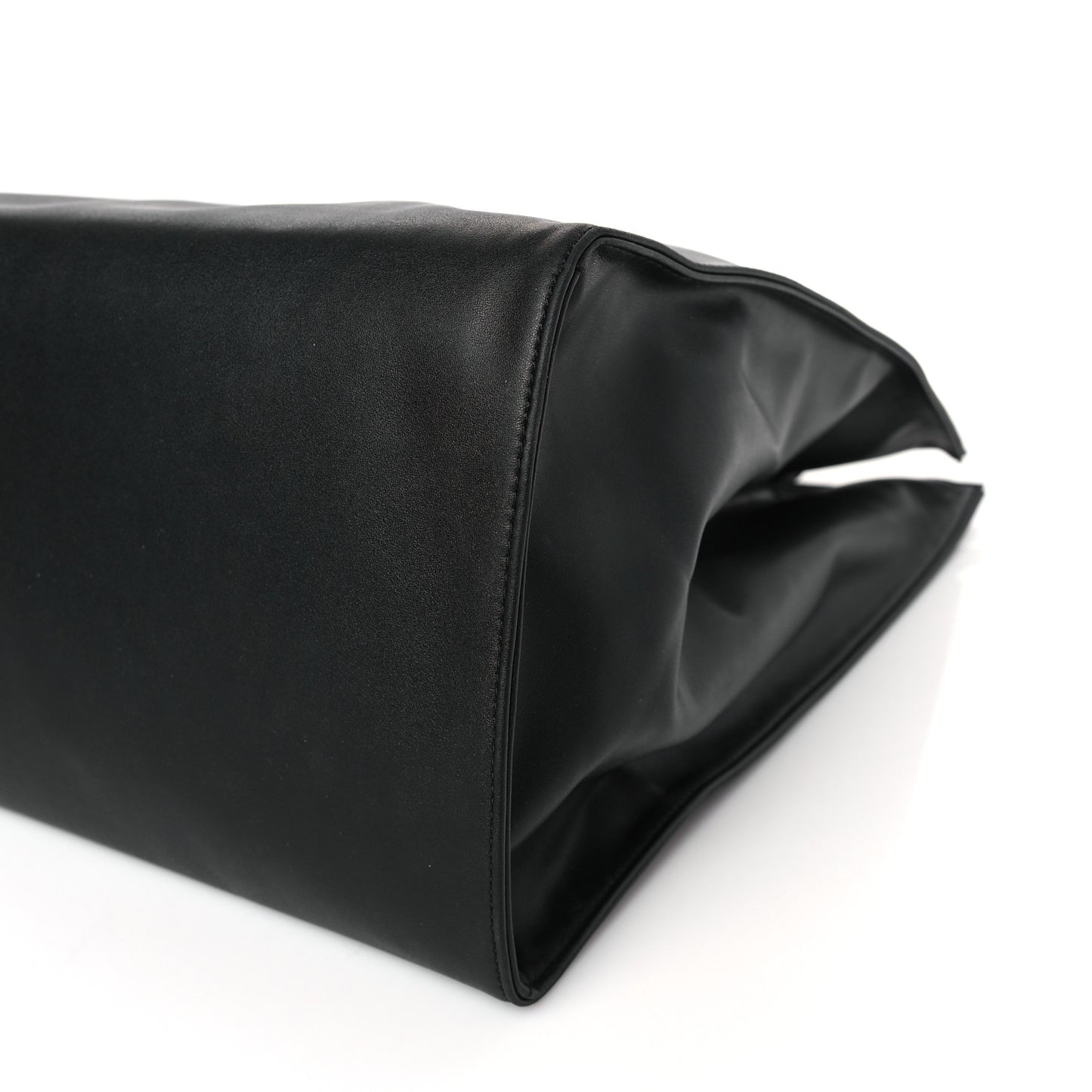 Vegan Leather Large Shopping Bag Black
