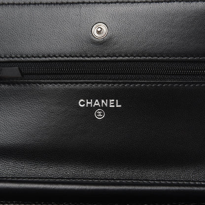 Chanel Lambskin Quilted Wallet On Chain WOC Black 6 of 13