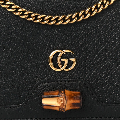 Gucci Textured Dollar Calfskin Mini Diana Chain Bag Black 8 of 11