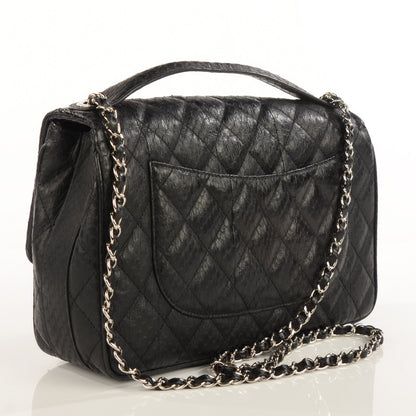 Chanel Elaphe Snakeskin Jumbo Easy Carry Flap Black 3 of 9