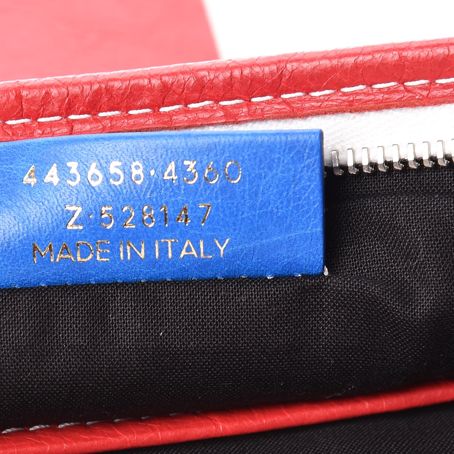 Balenciaga Agneau Arena Multicolore Bazar Pouch Bleu White Rouge 9 of 10
