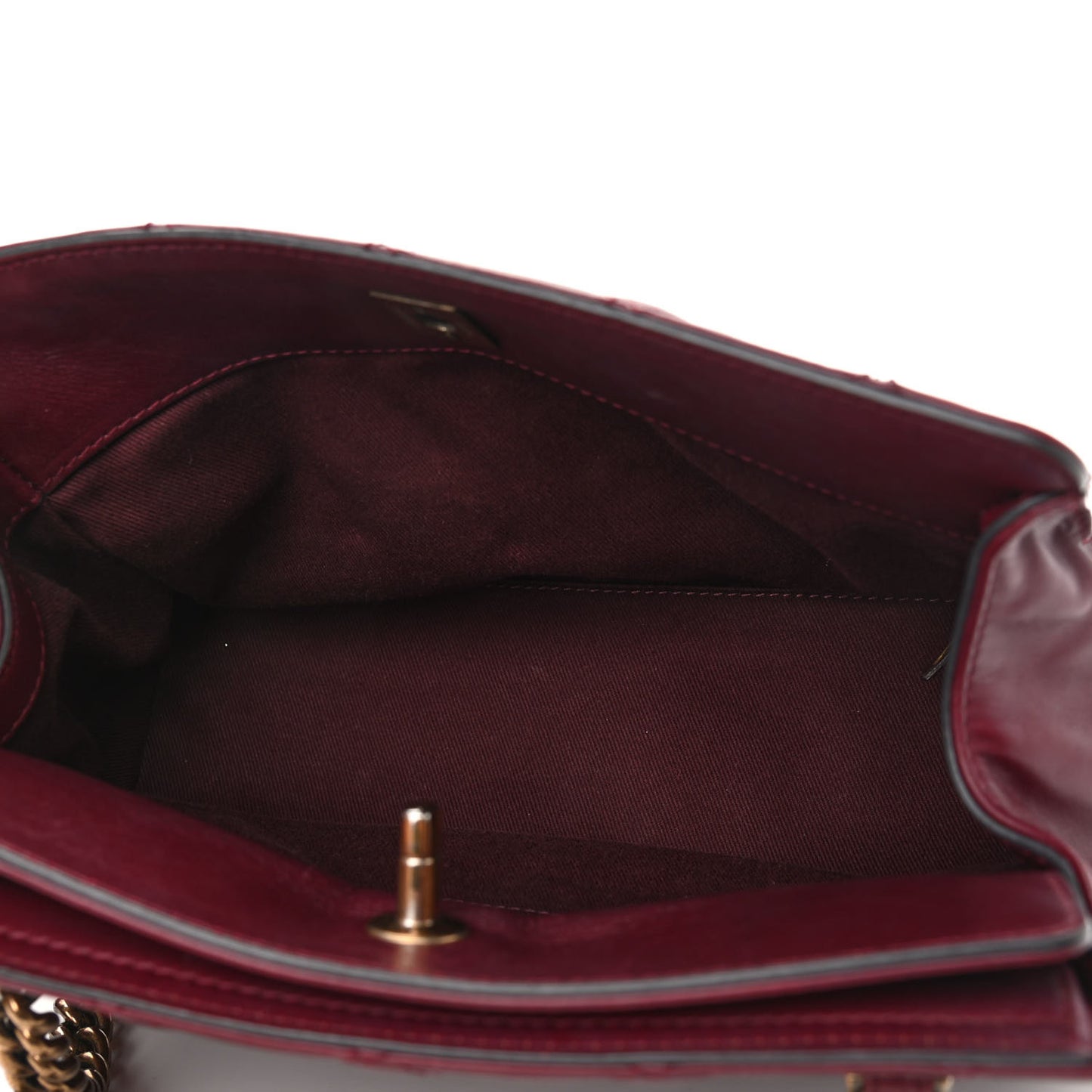 Calfskin Perfect Edge Small Tote Burgundy