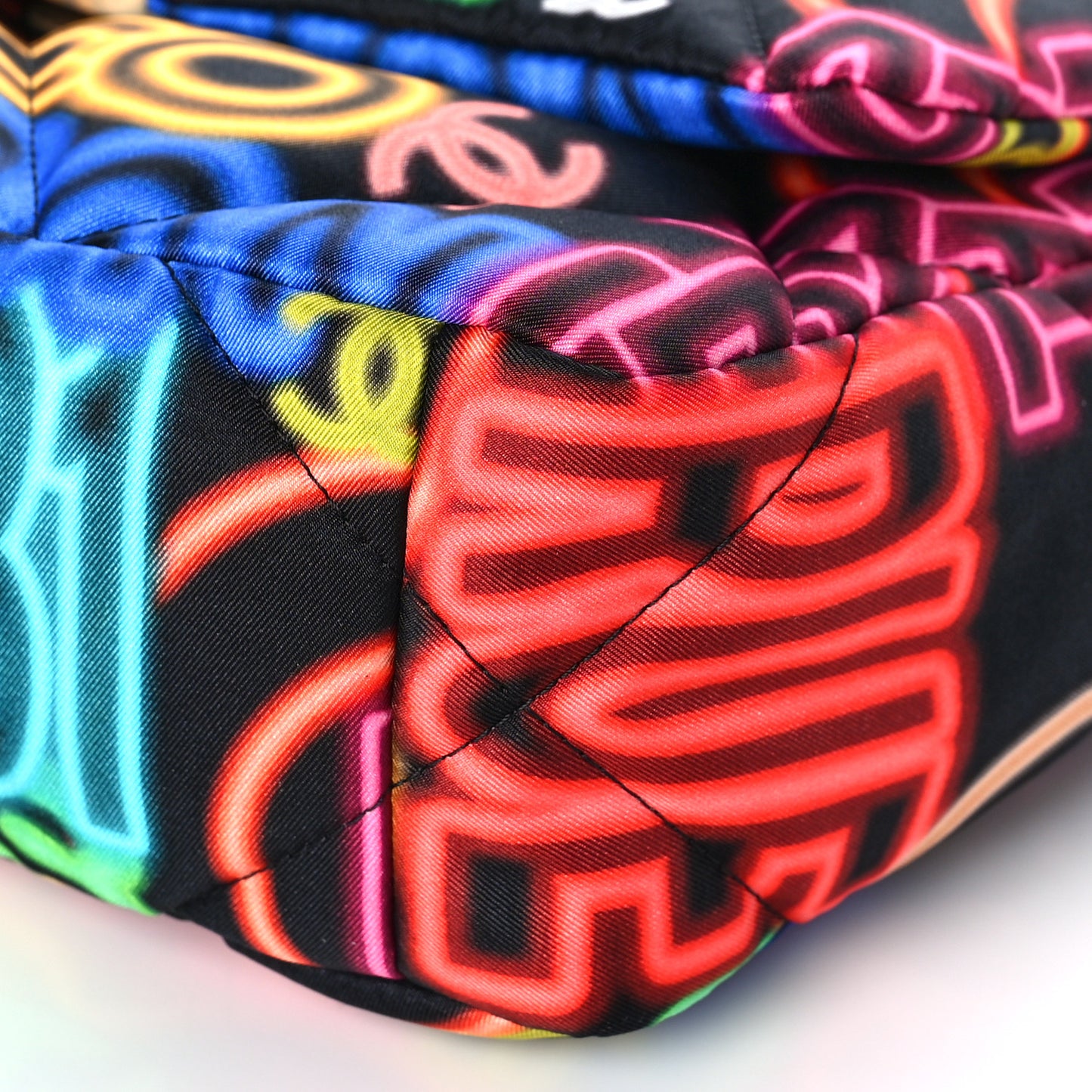 Fabric Printed Medium Chanel 19 Flap Black Multicolor