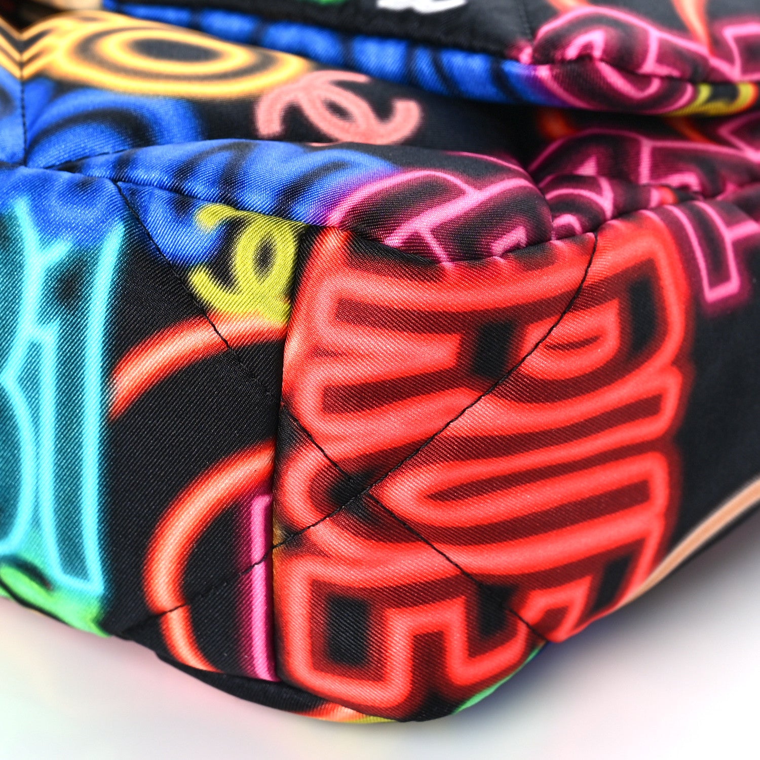 Chanel Fabric Printed Medium Chanel 19 Flap Black Multicolor 9 of 10