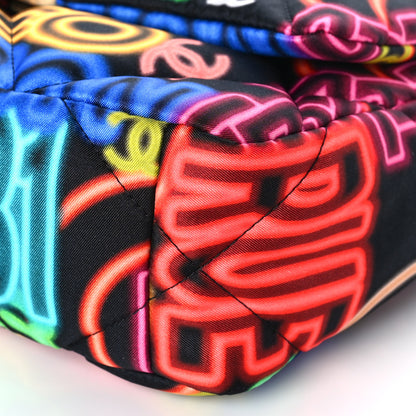 Chanel Fabric Printed Medium Chanel 19 Flap Black Multicolor 9 of 10