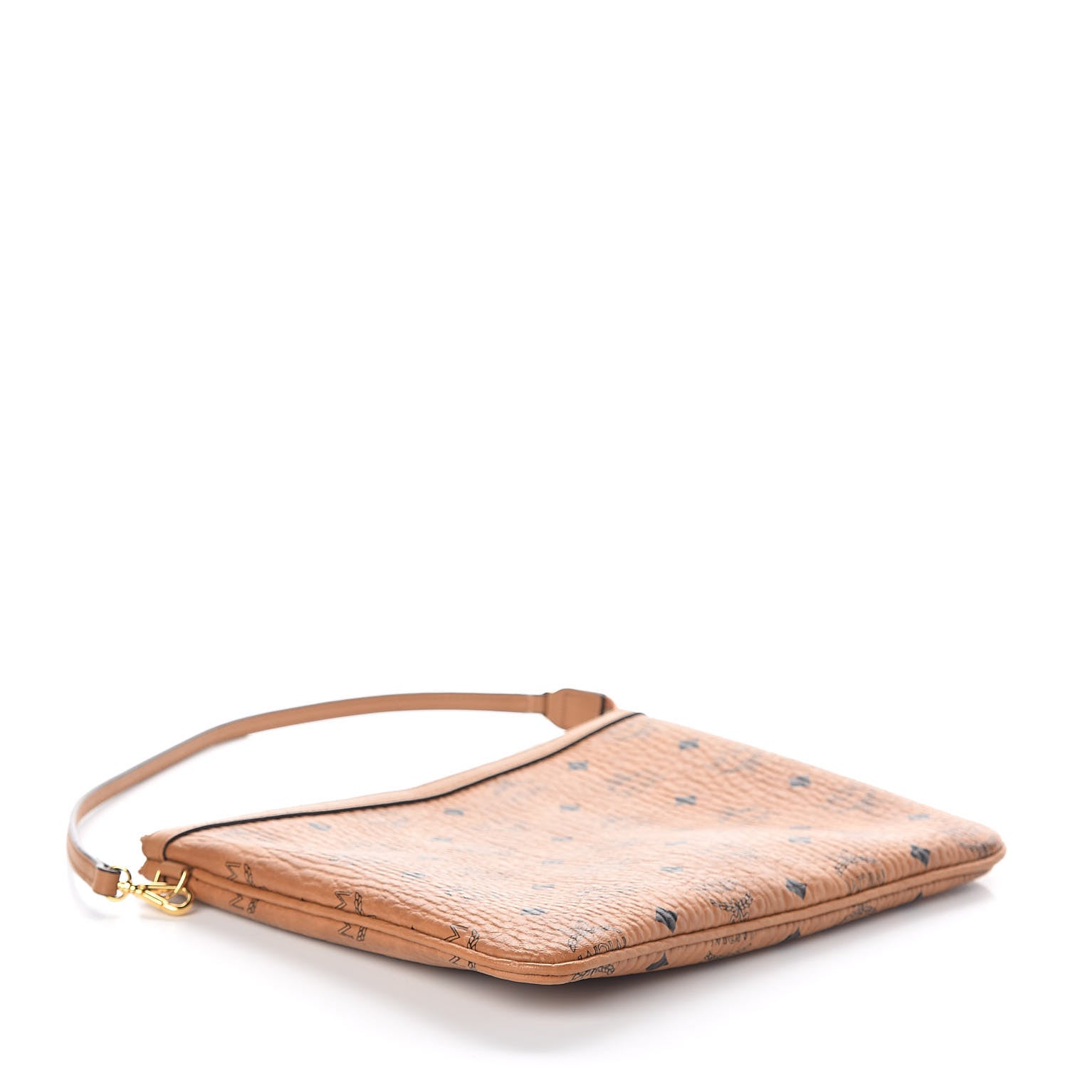 MCM Visetos Medium Stark Wristlet Pouch Cognac 4 of 9