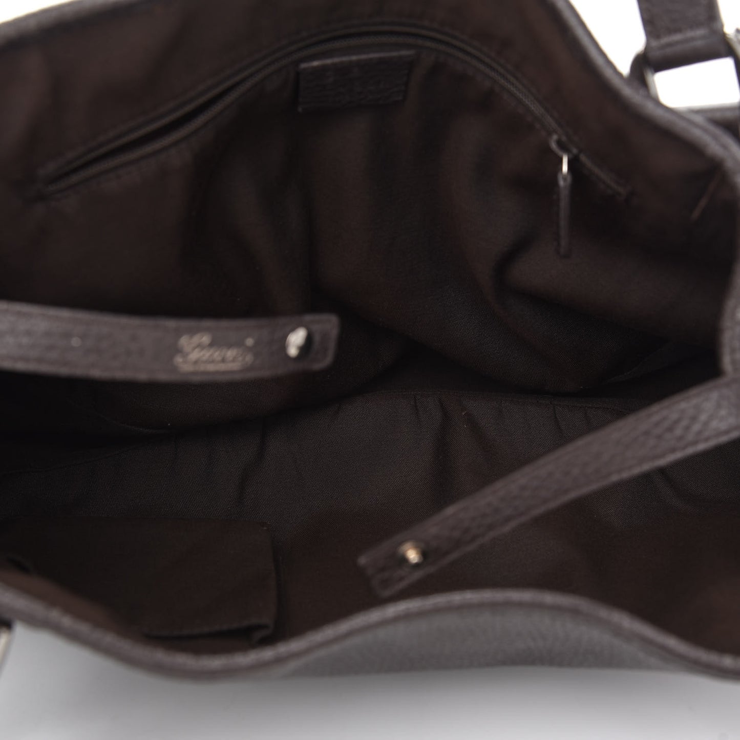 Calfskin Medium Abbey Shoulder Bag Dark Brown