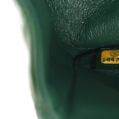 Chanel Patent Calfskin Quilted Medium Double Flap Green 8 of 19