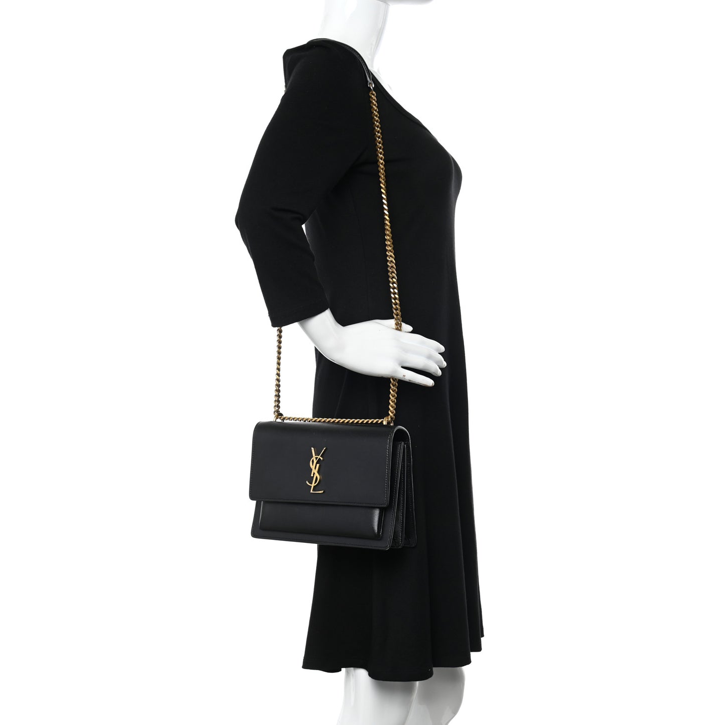 Calfskin Medium Monogram Sunset Black