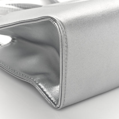 Telfar Metallic Vegan Leather Small Shopping Bag Silver 9 of 10