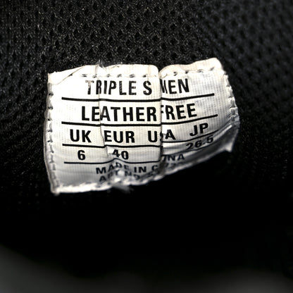 Balenciaga Technical Fabric Allover Logo Womens Triple S Sneakers 37 Black White 9 of 9