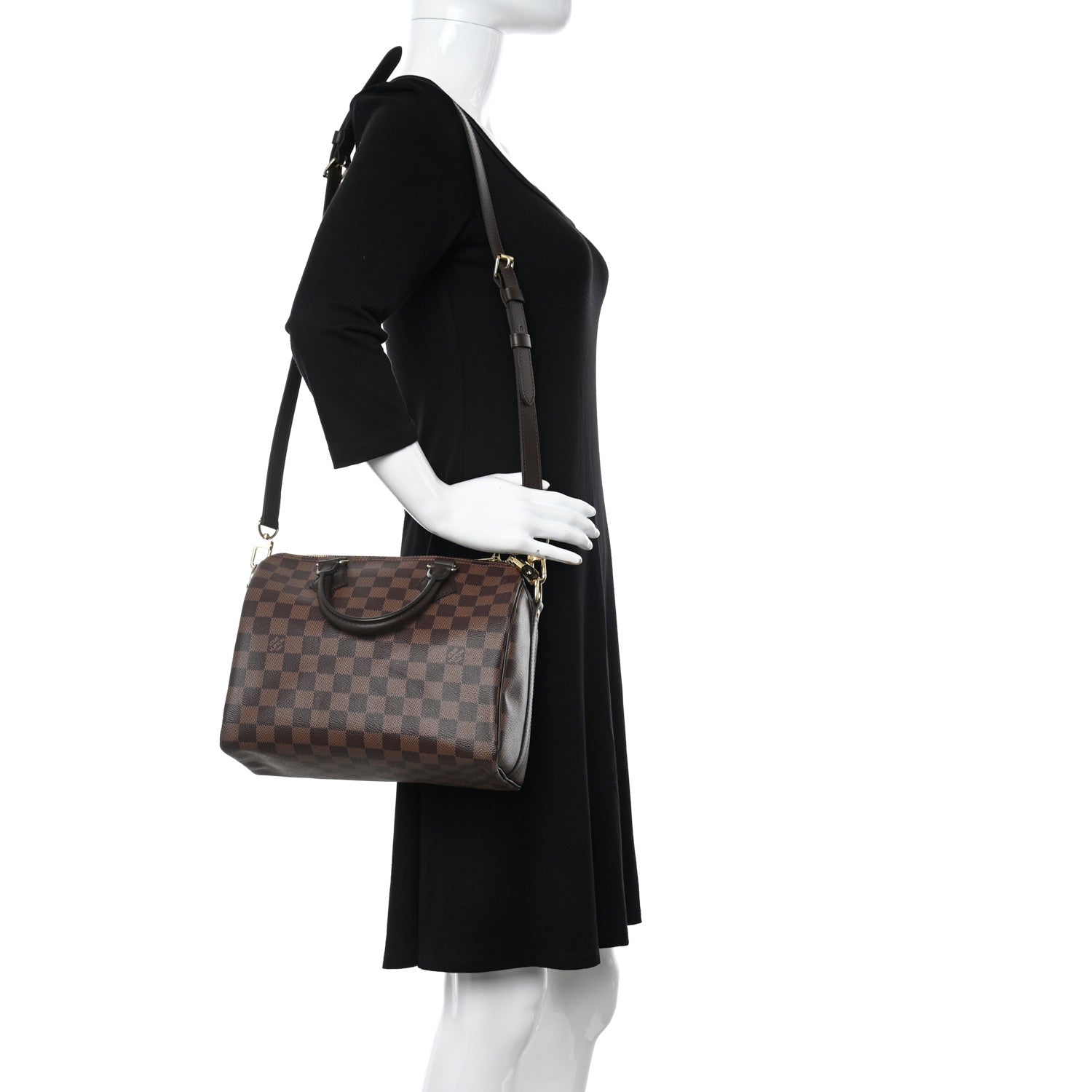 Louis Vuitton Damier Ebene Speedy Bandouliere 25 2 of 9