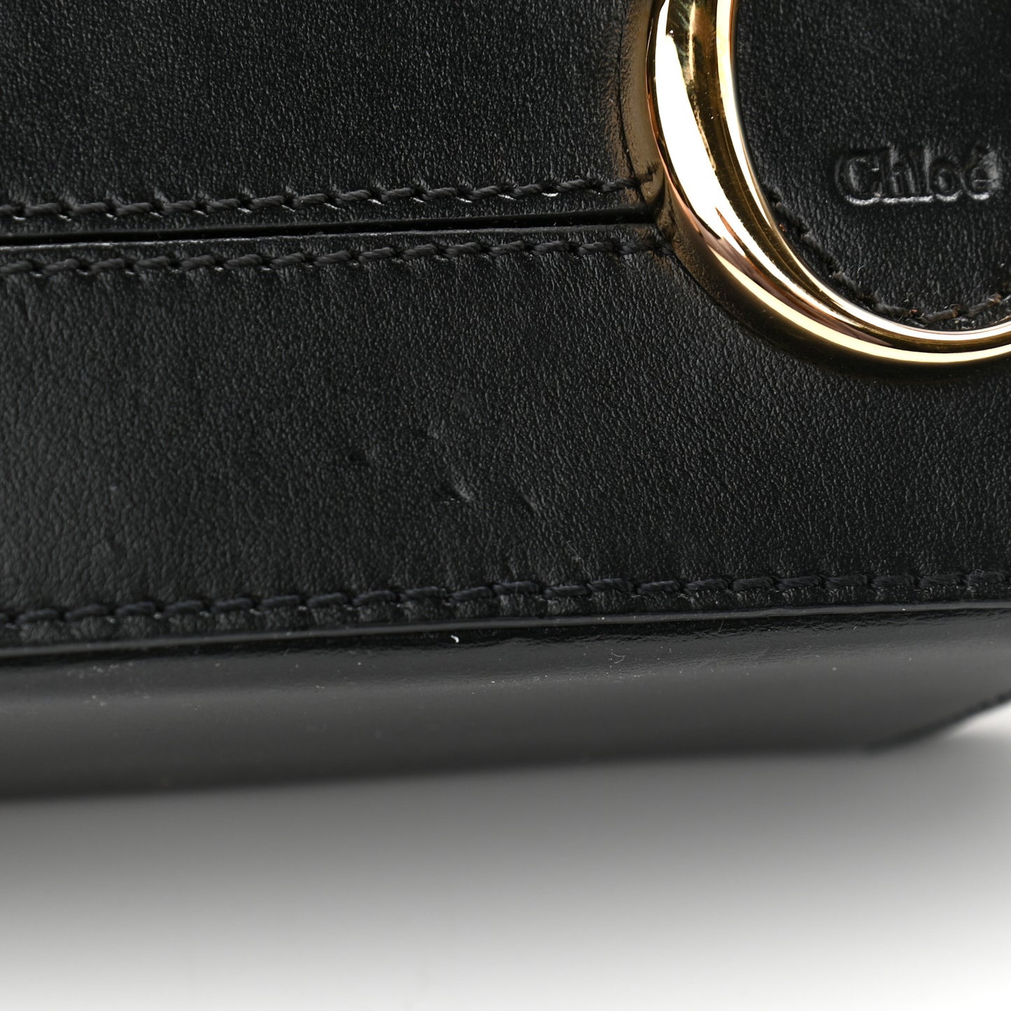 Calfskin Mini C Vanity Bag Black