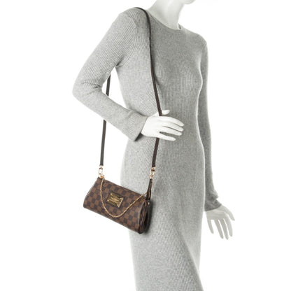 Louis Vuitton Damier Ebene Eva Clutch 2 of 7